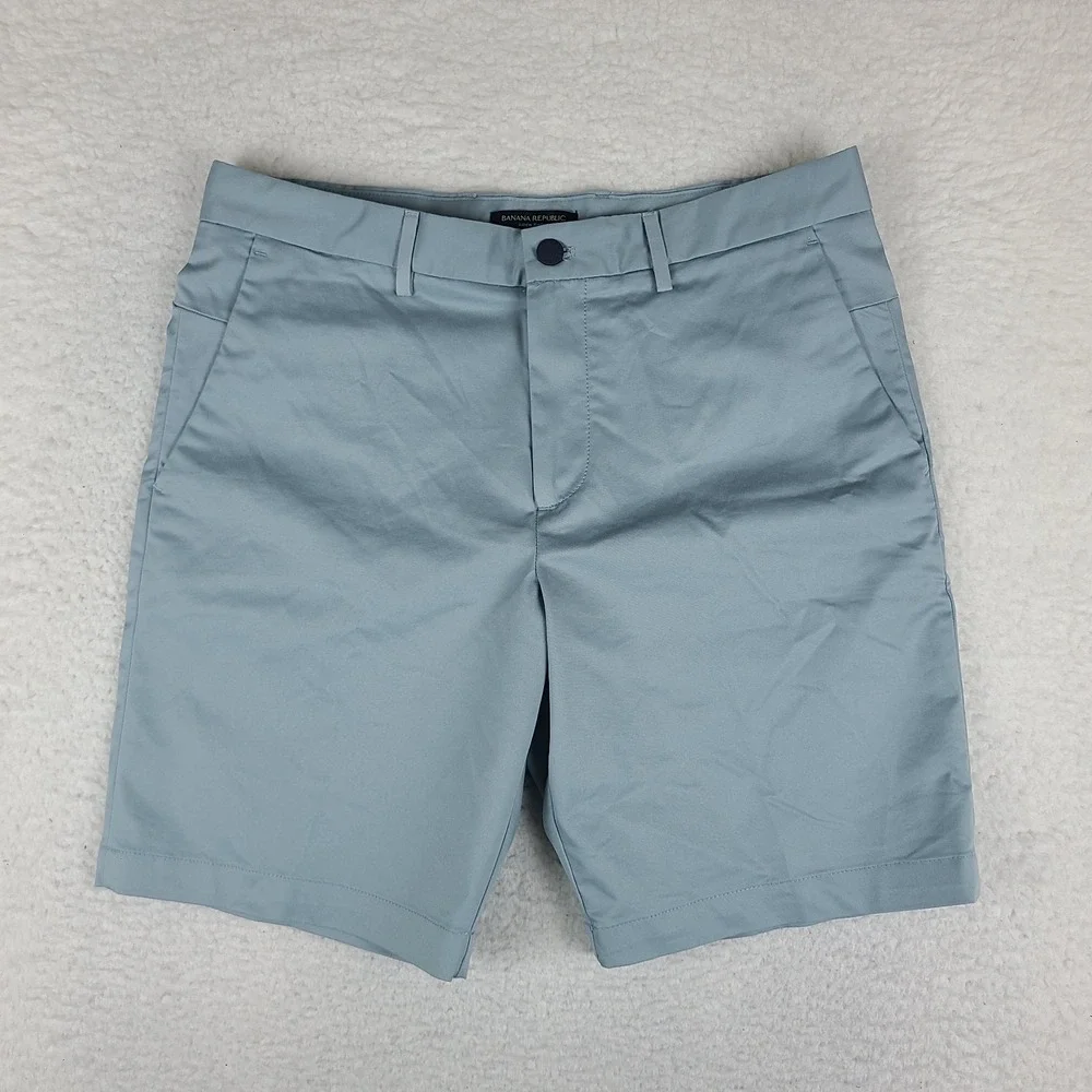 Banana Republic Aiden Shorts Mens 33 Light Blue 9